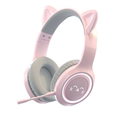BETENO Over-ear Wireless Bluetooth Gaming Headphone (Pink) BH-300